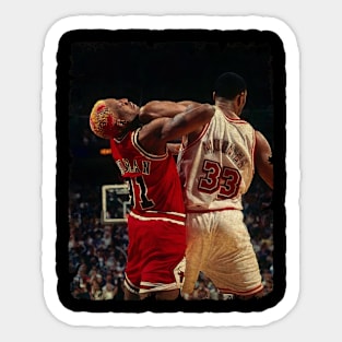 Dennis Rodman vs Alonzo Mourning, 1998 Sticker